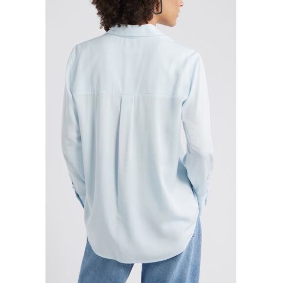 Open Edit Relaxed Fit Long Sleeve Button Up Shirt - Picture 2 of 13